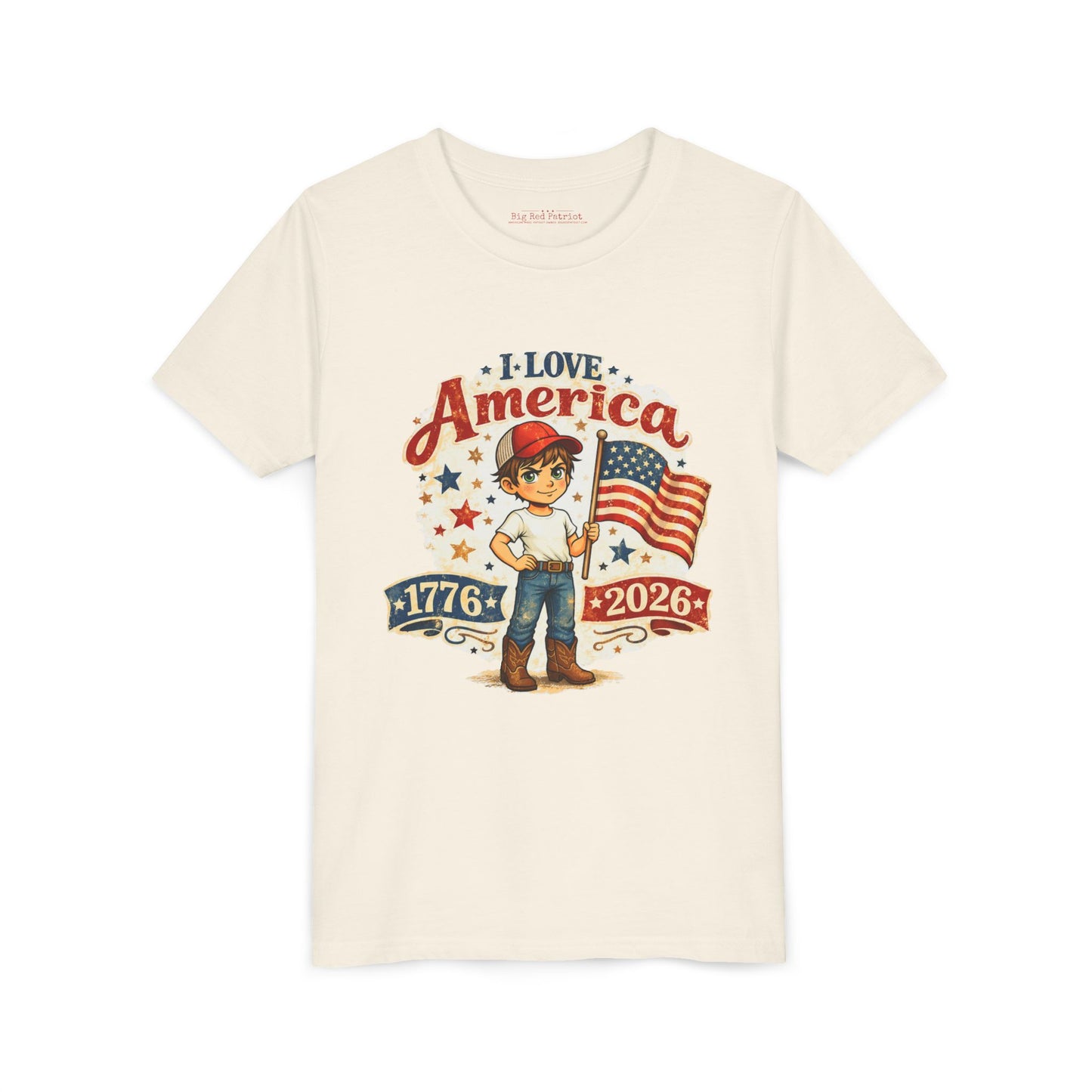 I Love America 1776-2026 - Young American - Brown-Haired Boy