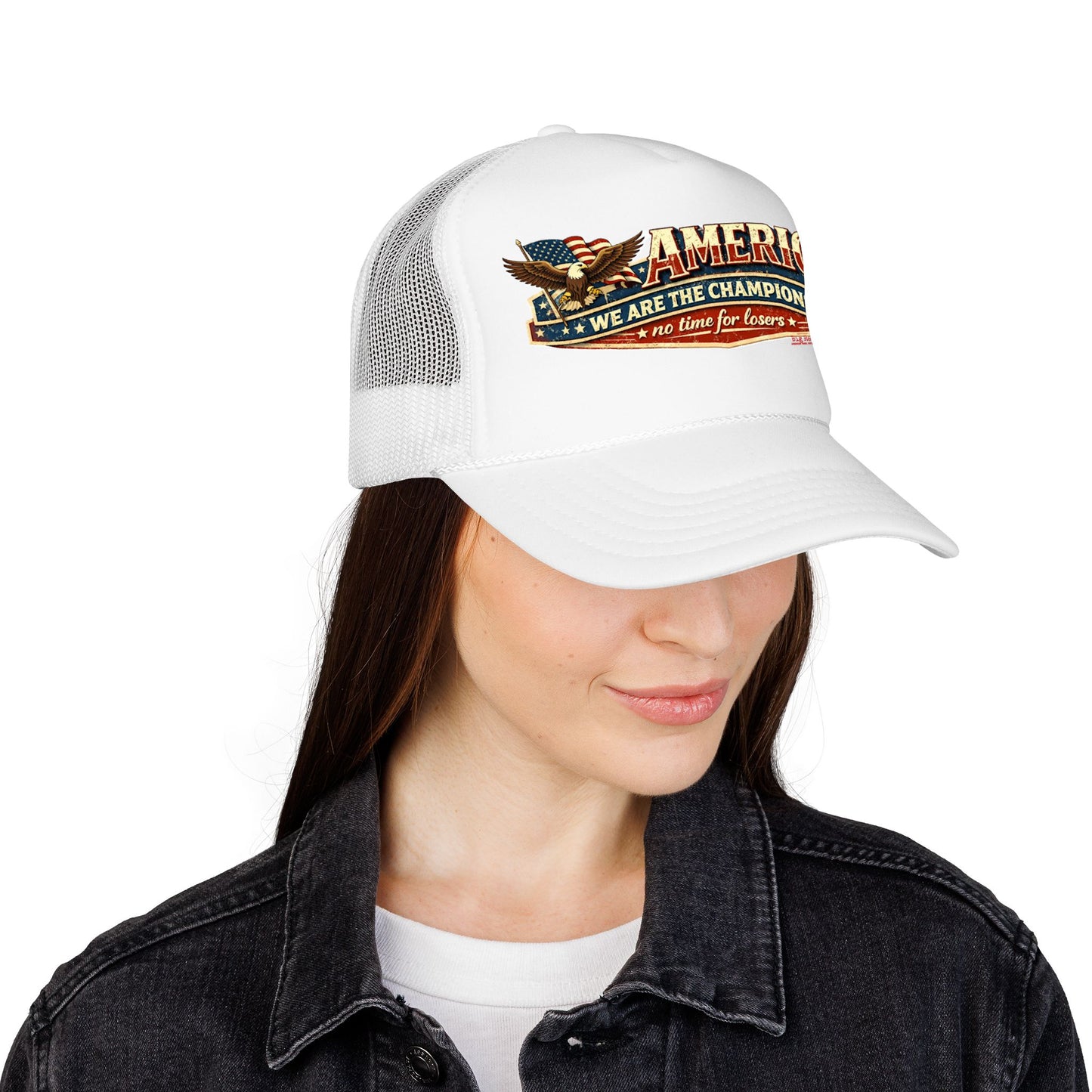 America We Are The Champions Patriot Trucker Cap