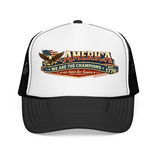 America We Are The Champions Patriot Trucker Cap