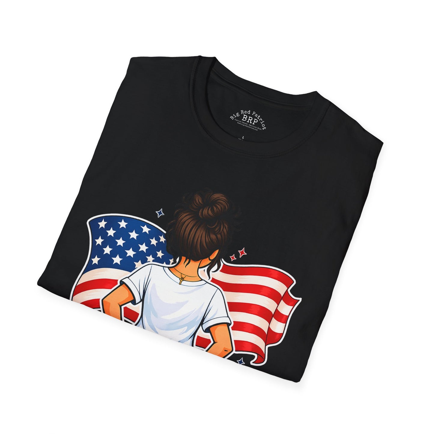 Pretty Girls Love America Softstyle Tee - Brunette (Dark Tees)