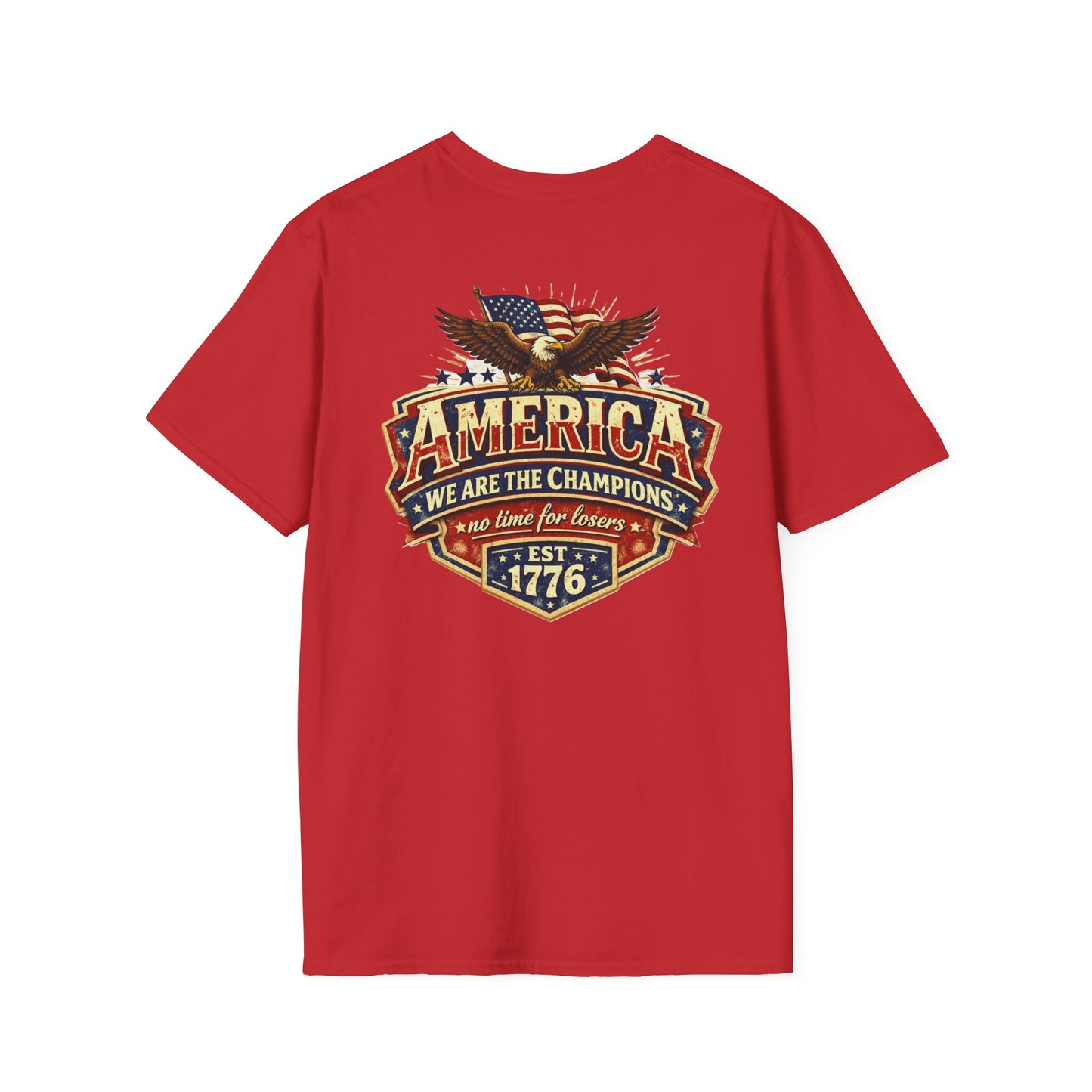 America We Are The Champions, America 250 Line Unisex Tee - Dark